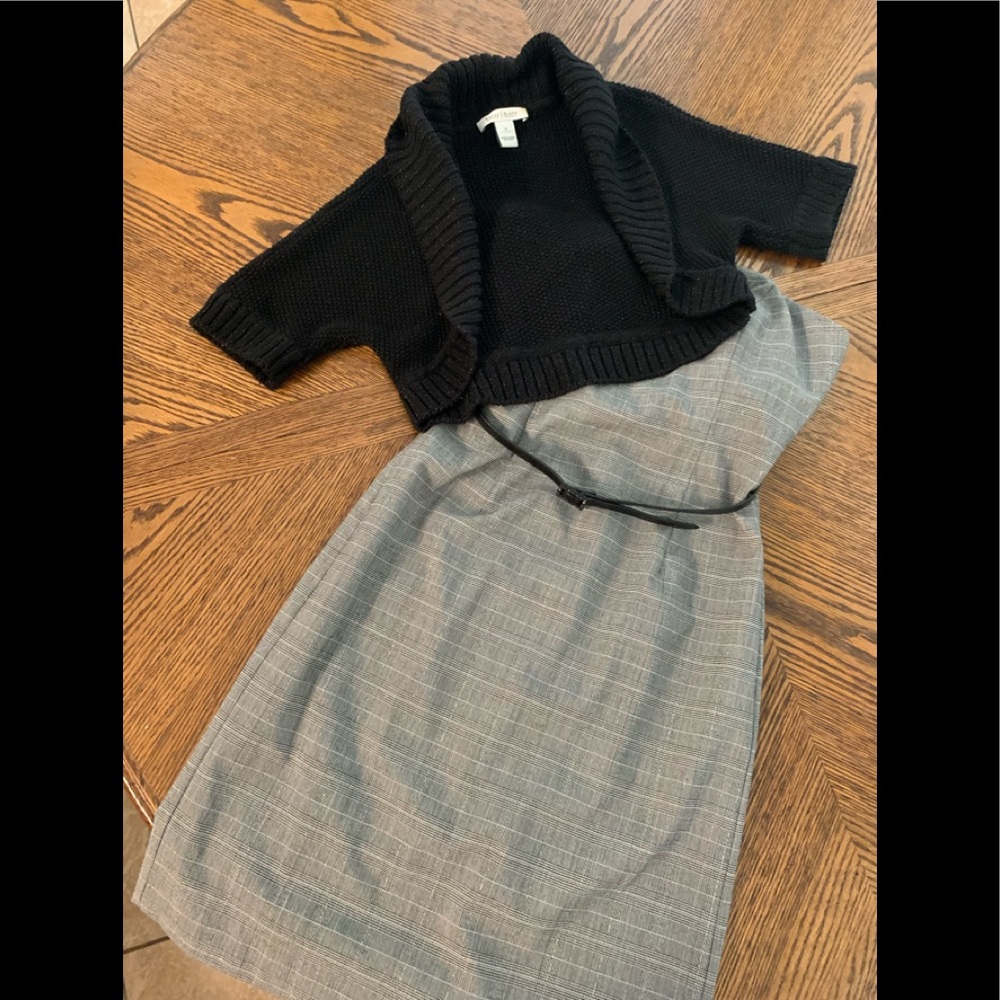 White House Black Market halter dress and sweater